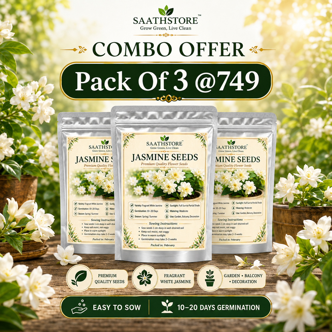 SAATHSTORE JASMINE SEEDS