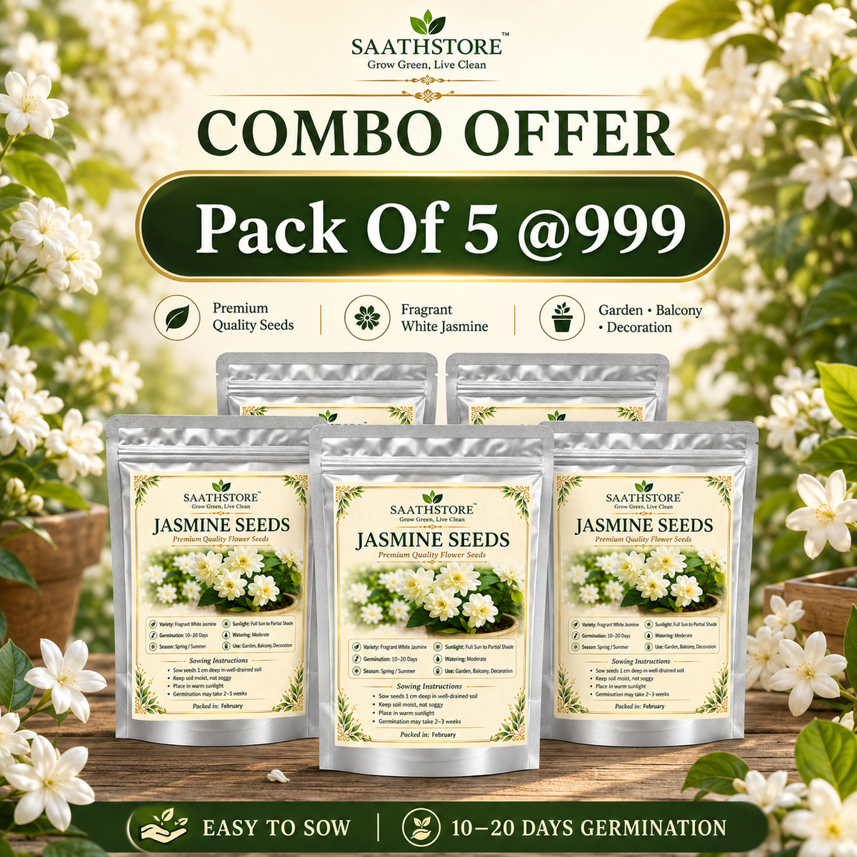SAATHSTORE JASMINE SEEDS
