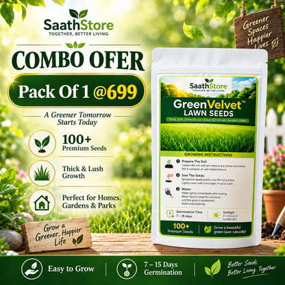 🌱 GreenVelvet™ Lawn Seeds By SaathStore