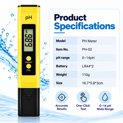 Digital pH Meter – Instant Water Testing Kit 💧