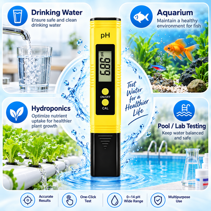 Digital pH Meter – Instant Water Testing Kit 💧
