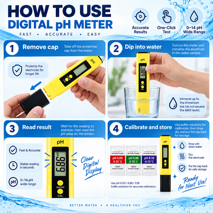 Digital pH Meter – Instant Water Testing Kit 💧