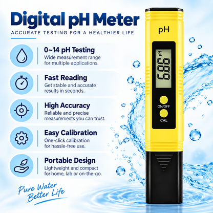 Digital pH Meter – Instant Water Testing Kit 💧