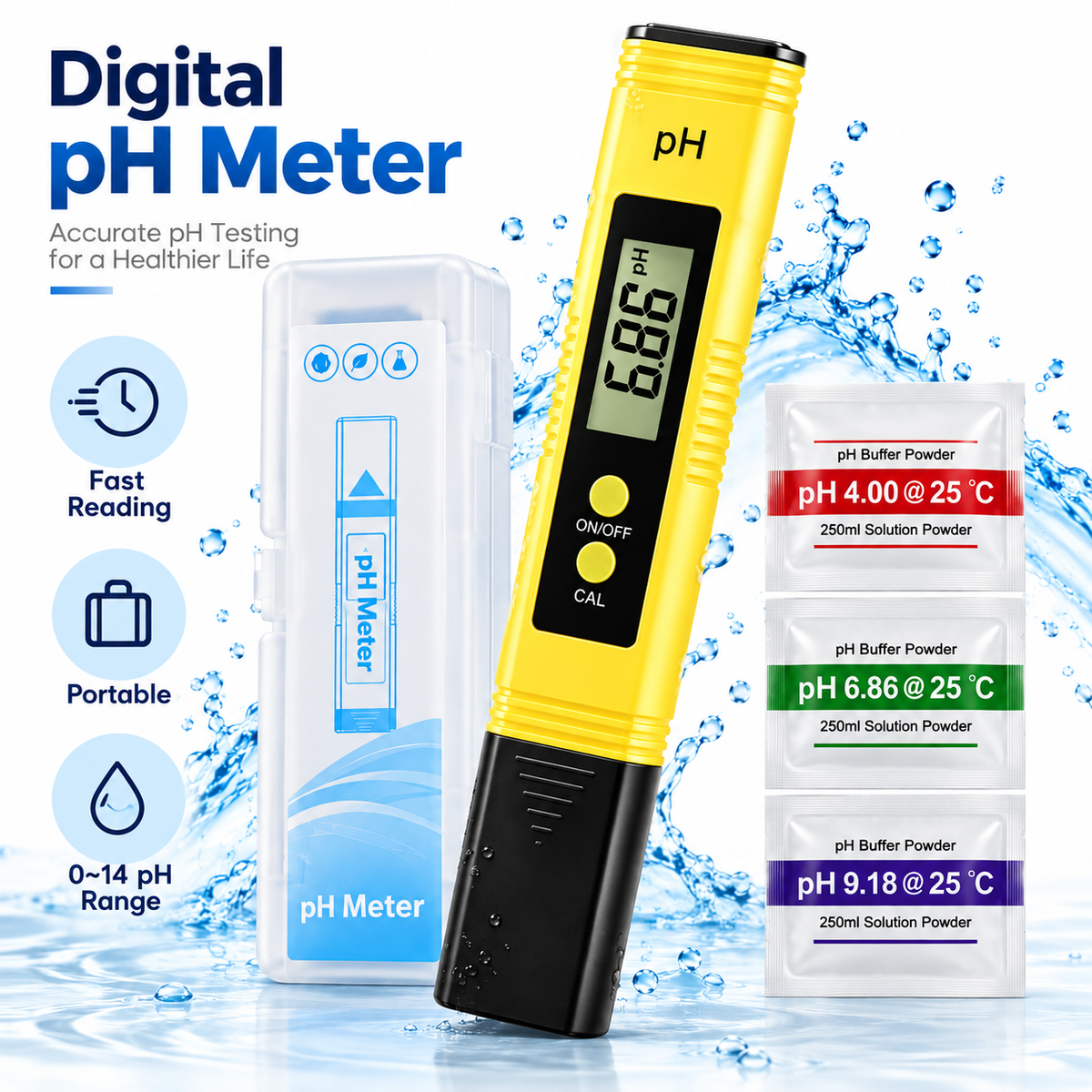 Digital pH Meter – Instant Water Testing Kit 💧