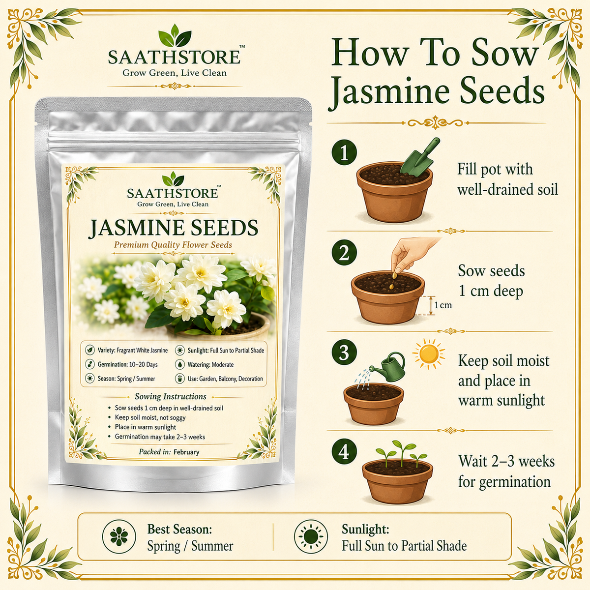 SAATHSTORE JASMINE SEEDS