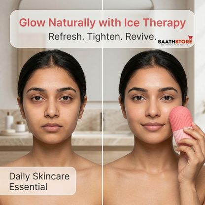 SaathStore GlowCaps™ Ice Facial Massager