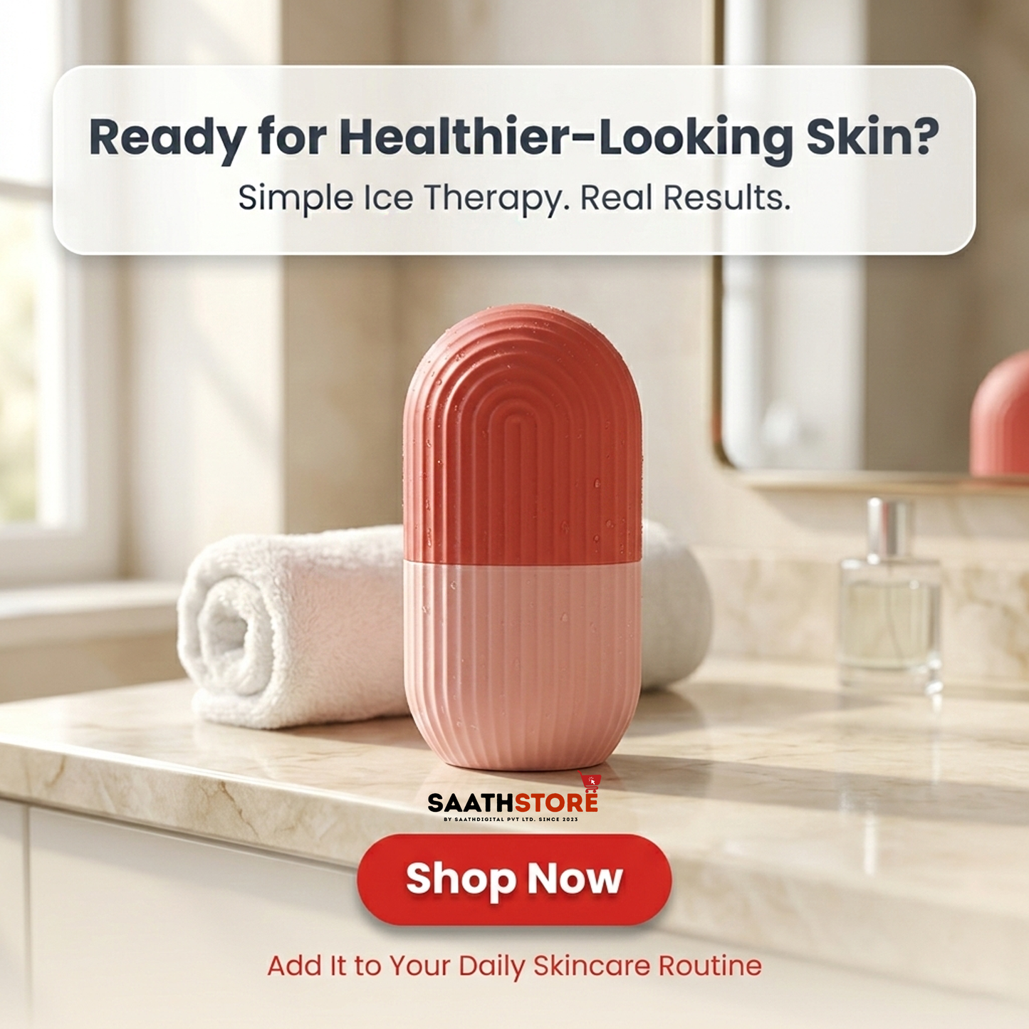 SaathStore GlowCaps™ Ice Facial Massager