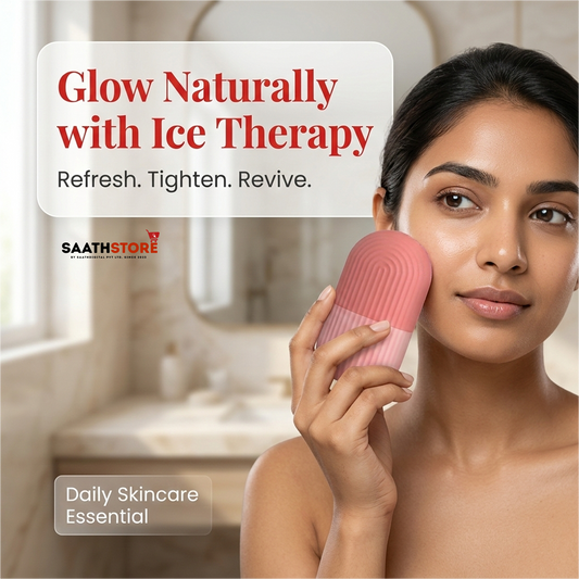 SaathStore GlowCaps™ Ice Facial Massager
